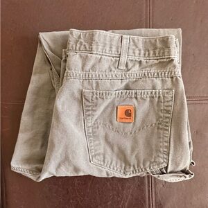 Carhartt Loose Fit Canvas Work Pants – Moss Green / Gray – Men’s 34x34